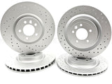 FOR RANGE ROVER L405 FRONT REAR DRILLED BRAKE DISCS 380mm 365mm