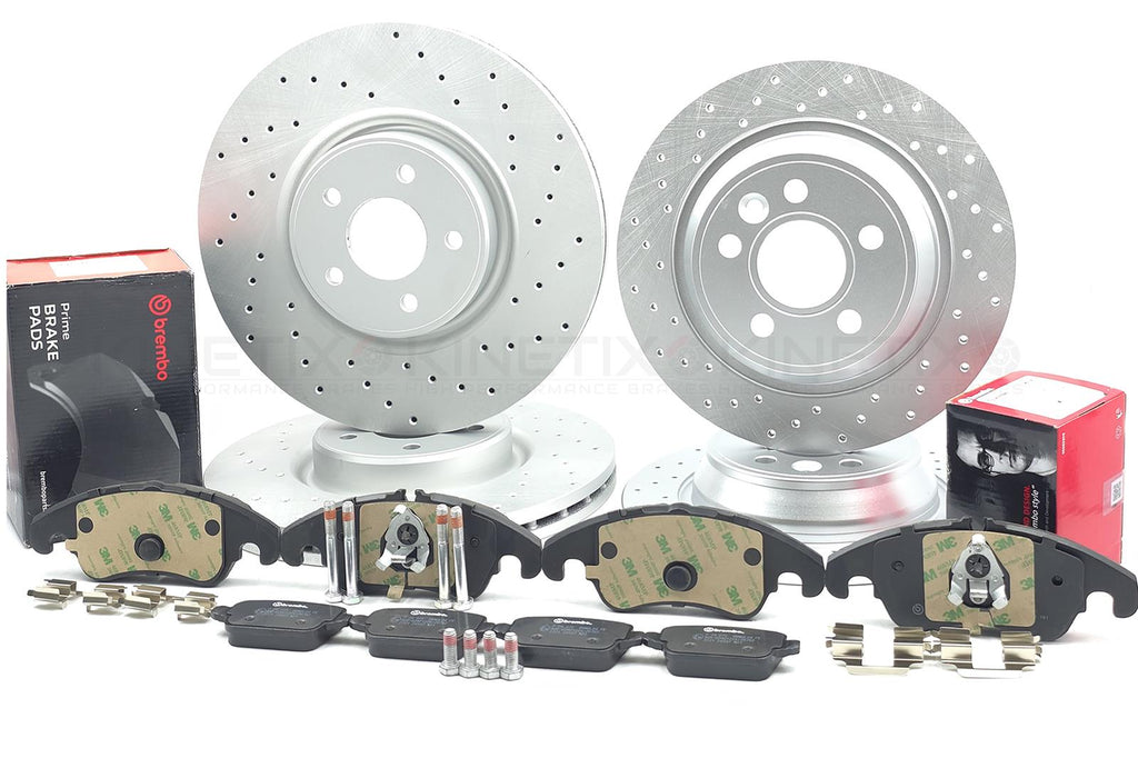 FOR FORD FOCUS RS RS500 MK2 FRONT REAR BRAKE DISCS BREMBO PADS 336mm 302mm F/R