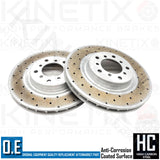 FOR BMW M3 E46 KINETIX FRONT PERFORMANCE DRILLED BRAKE DISCS PAIR 325mm