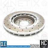 FOR BMW M3 E46 KINETIX FRONT PERFORMANCE DRILLED BRAKE DISCS PAIR 325mm