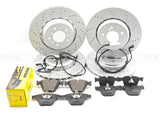 FOR BMW 1M E82 M3 E90 E92 E93 FRONT REAR BRAKE DISCS TEXTAR PADS 360mm 350mm