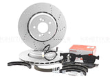 FOR BMW 1M M3 E82 E90 E92 E93 REAR BRAKE DISCS BREMBO PADS HANDBRAKE SHOES 350mm