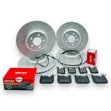 FOR BMW 435d M SPORT FRONT REAR DIMPLED GROOVED HIGH CARBON BRAKE DISCS PADS