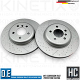 FOR BMW 330d M SPORT REAR PEFORMANCE COATED BRAKE DISCS MINTEX BRAKE PADS 345mm