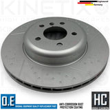 FOR BMW 335d 335i REAR GROOVED PERFORMANCE COATED BRAKE DISCS MINTEX PADS 345mm