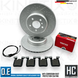 FOR BMW 330i 330e M SPORT REAR DIMPLED GROOVED BRAKE DISCS MINTEX PADS WIRE 345m