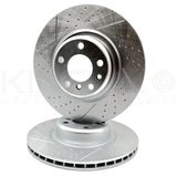 FOR BMW 220d M SPORT FRONT REAR DIMPLED & GROOVED BRAKE DISCS 340mm 345mm