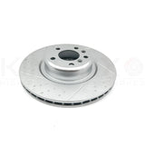 FOR BMW 325d F30 M SPORT REAR CROSS DIMPLED & GROOVED BRAKE DISCS PAIR 345mm