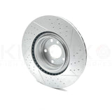 FOR BMW 220i M SPORT FRONT REAR DIMPLED & GROOVED BRAKE DISCS 340mm 345mm