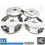 FOR JAGUAR XF D DRILLED FRONT REAR BRAKE DISCS PADS WEAR SENSORS 355mm 326mm