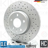 FOR AUDI A4 45 TFSI B9 CROSS DRILLED FRONT BRAKE DISCS BREMBO PADS SENSOR 314mm