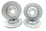 FOR AUDI A4 B9 A5 F5x FRONT REAR DRILLED BRAKE DISCS PADS 314mm 300mm COATED