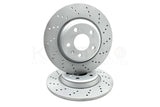 FOR AUDI A5 2.0 TDI 08-17 DRILLED REAR BRAKE DISCS BREMBO PADS 300mm *SOLID*