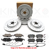 FOR AUDI A4 B9 35 TDI CROSS DRILLED FRONT REAR BRAKE DISCS PADS 320mm 300mm