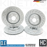 FOR AUDI Q5 S5 FRONT REAR CROSS DRILLED PERFORMANCE BRAKE DISCS PADS 345mm 330mm