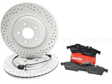 FOR JAGUAR XF REAR PERFORMANCE CROSS DRILLED BRAKE DISCS MINTEX PADS 326mm