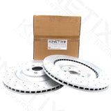 FOR JAGUAR XFR-S FRONT REAR CROSS DRILLED PERFORMANCE BRAKE DISCS 380mm 376mm