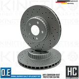 FOR MERCEDES C-CLASS AMG SPORT FRONT REAR BRAKE DISCS 318mm 300mm FR RR