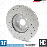 FOR MERCEDES C-CLASS AMG SPORT FRONT REAR BRAKE DISCS 318mm 300mm FR RR