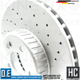 FOR MERCEDES C-CLASS C250d AMG SPORT FRONT REAR BONDED BRAKE DISCS 318mm 300mm