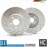 FOR MERCEDES C-CLASS C180 AMG SPORT FRONT REAR BONDED BRAKE DISCS 318mm 300mm