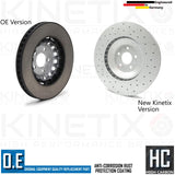 FOR AUDI Q7 Q8 VW TOUAREG DRILLED FRONT REAR BRAKE DISCS PADS 375mm 350mm