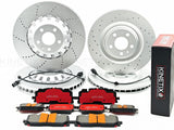 FOR AUDI S4 S5 SQ5 E-TRON S GT FRONT REAR BRAKE DISCS PADS SENSORS 375mm 350mm