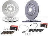 FOR AUDI RS4 RS5 B9 17- FRONT REAR BRAKE DISCS BREMBO PADS SENSORS 375mm/330mm