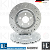 FOR AUDI S4 S5 B8 SQ5 8RB CROSS DRILLED REAR BRAKE DISCS APEC PADS 330mm