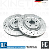 FOR AUDI S4 S5 B8 SQ5 8RB CROSS DRILLED REAR BRAKE DISCS APEC PADS 330mm