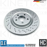 FOR AUDI A4 S4 A5 S5 A6 A7 A8 Q5 SQ5 DRILLED REAR BRAKE DISCS APEC PADS 330mm