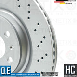 FOR AUDI A8 2.0 TFSI 3.0 TDI TFSI D4 DRILLED REAR BRAKE DISCS APEC PADS 330mm