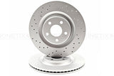 FOR AUDI S4 S5 B8 SQ5 8RB CROSS DRILLED REAR BRAKE DISCS APEC PADS 330mm