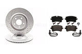 FOR AUDI A8 2.0 TFSI 3.0 TDI TFSI D4 DRILLED REAR BRAKE DISCS APEC PADS 330mm