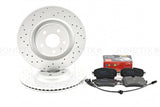 FOR AUDI A4 S4 A5 S5 A6 A7 A8 Q5 SQ5 DRILLED REAR BRAKE DISCS APEC PADS 330mm