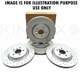 FOR BMW 5 SERIES 535d E60 E61 M SPORT FRONT REAR CROSS DRILLED BRAKE DISCS F/R