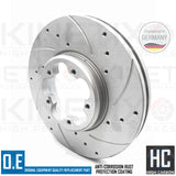 FOR FORD TRANSIT CUSTOM 2012- FRONT REAR DRILLED GROOVED BRAKE DISCS 288mm FR RR