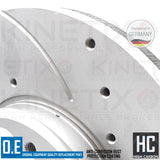 FITS FORD TOURNEO CUSTOM 2.2 TDCI 12- FRONT REAR DRILLED GROOVED BRAKE DISCS