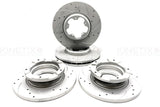 FOR FORD TRANSIT CUSTOM 2012- FRONT REAR DRILLED GROOVED BRAKE DISCS 288mm FR RR