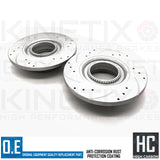 FOR FORD TRANSIT CUSTOM 2012- FRONT REAR DRILLED GROOVED BRAKE DISCS 288mm FR RR