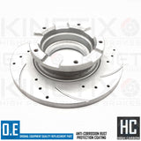 FOR FORD TRANSIT CUSTOM 2012- FRONT REAR DRILLED GROOVED BRAKE DISCS 288mm FR RR