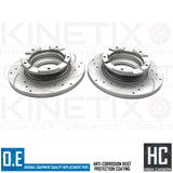 FOR FORD TRANSIT CUSTOM 2012- FRONT REAR DRILLED GROOVED BRAKE DISCS 288mm FR RR