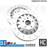 FOR AUDI RS3 8V 17- FRONT REAR CROSS DRILLED HIGH CARBON BRAKE DISCS 370mm 310mm