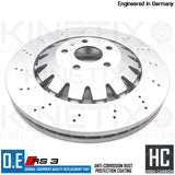 FOR AUDI RS3 8V FRONT REAR CROSS DRILLED HIGH CARBON BRAKE DISCS 370mm 310mm