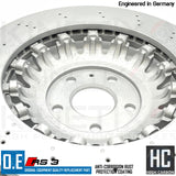 FOR AUDI RS3 8V FRONT REAR CROSS DRILLED HIGH CARBON BRAKE DISCS 370mm 310mm