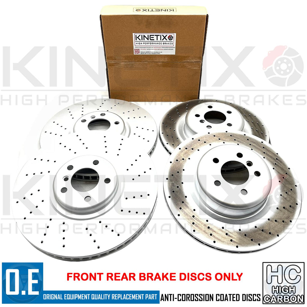 FOR BMW X5M 4.4 E70 HIGH CARBON FRONT REAR CROSS DRILLED BRAKE DISCS 395m 385m