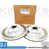 FOR BMW X5M 4.4 E70 REAR DRILLED KINETIX PERFORMANCE BRAKE DISCS PAIR 385mm