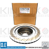 FOR BMW X6M 4.4 E71 E72 REAR DRILLED KINETIX PERFORMANCE BRAKE DISCS PAIR 385mm