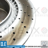 FOR BMW X5M X6M 4.4 E70 E71 E72 REAR DRILLED KINETIX BRAKE DISCS PAIR 385mm