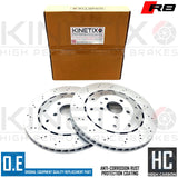 FOR AUDI R8 (4S) 15-2020 CROSS DRILLED REAR BRAKE DISCS PAIR 356mm 4S0615601B